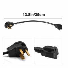 HITBOX Adaptor Cord, 35cm 13.8″ Long 110V to 220V 14 AWG 2.08mm² Convert US 100V Plug to 220V Extension Plug
